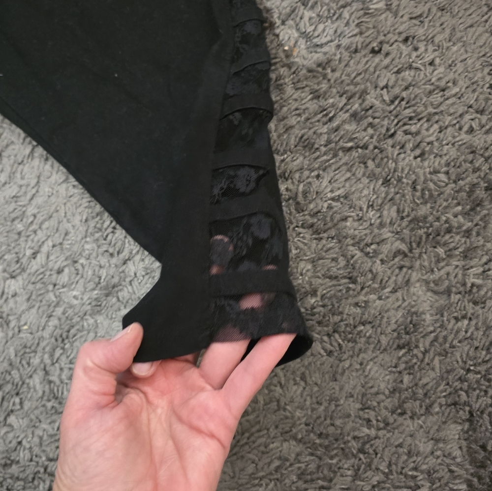 Torrid Black Leggings With Lace - Picture 4 of 6